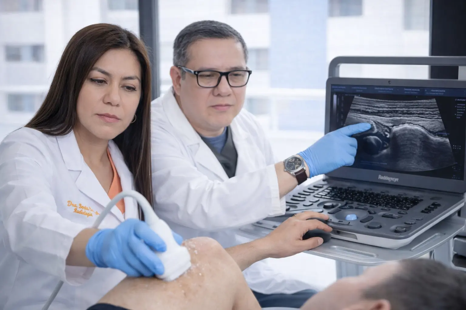 Procedimiento de ultrasonido musculoesquelético en tiempo real